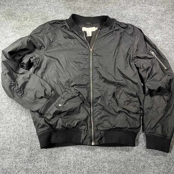 H&M L.O.G.G. Other - HM LOGG Mens Black Bomber Jacket Full Zip Flight Lightweight Size M